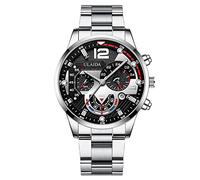 Automotive Watches for Men Case Quartz Analog Wrist Watch Talking Atomic Watch (A, One Size)