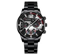 Automotive Watches for Men Case Quartz Analog Wrist Watch Talking Atomic Watch (F, One Size)