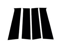 Automotive Weather Stripping Glossy Black Car Door Center Middle B Pillar Post Cover Mirror Effect Trim for Chevrolet for Aveo Sonic T300 2012-2020 Window Column(Black)