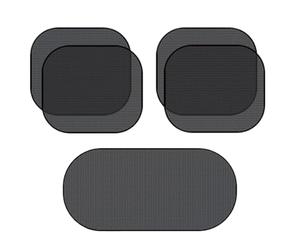 Automotive Window Mesh - Vehicle Sun Protectors, Side Door Screening, Radiation Shielding Layer, Back Windshield Glare Reduction, Car Interior Accessories, Black Five Count Set For SUVs
