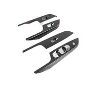 Automotive Window Switch Trim, Wivplex Window Glass Lift Switch Button Cover Trim, for NISSAN, Navara NP300 2016-2021 Car Carbon Fibre Panel Sticker Accessories Window Control Trim