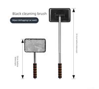 Automotive Windshield Wiper Brush with Extendable Handle and Stainless Steel Construction for Reliable Rainwater and Condensation Management (Green)