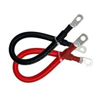 Automotive wiring M10 Red And Black Photovoltaic Solar Batteries With Ultra Soft Silicone Wire And Copper Nose Cable 0 2 4 6 8AWG Custom Length(8 AWG,60CM)