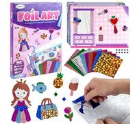 AUTOMP Craft Kits for Kids- Unicorns and Princesses Foil Art Set, No Mess Arts and Crafts, DIY Activity Gifts for Girls and Boys Ages 4 5 6 7 8 9