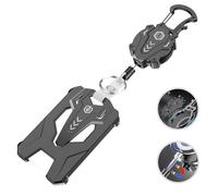 Autonomier Retractable Badge Holder Set, Tactical ID Card Holder with 31" Heavy Duty Retractable Badge Reel Keychain Clip, Unbreakable Sandwich Structure with Magnetic Closure, Bearing 25oz