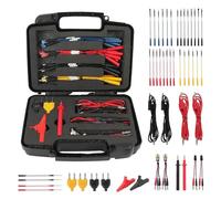 AUTOOL 48PCS Multimeter Leads Kit with 1M 4mm-Banana Plug Cables, Test Probes, Alligator Clips, Banana Plug Adapters, 1.0 Acicular Probe Leads, 20cm Jumper Wires for Multimeter Electrical Testing