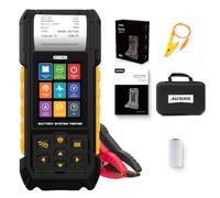AUTOOL Car Battery Tester 12V 24V Automotive Battery Load Tester 30-2000 CCA, Battery Tester with Printer, Support Lithium Battery, Cranking & Charging & Leakage Test, Data Review Protection