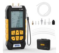 AUTOOL Digital Manometer HVAC, PT530 Differential Pressure Gauge with ±0.25% FS Accuracy, -100 to 300Kpa Air Pressure Meter with Flashlight LCD, Backlight Display, 10 Optional Units, Toolbox