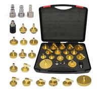 AUTOOL Master Cylinder Bleeder Kit 17PCS Brake Pressure Bleeder Brake System Fluid Bleeder Adapters for Most Vehicles Brake Fluid Bleeding
