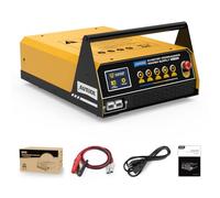 AUTOOL Smart Car Battery Charger, Inverter Programming Power Supply with Cable 6.5ft, Adjustable Voltage, Battery Restoration, Trickle Charger, Flash, Overcharge Protection- For 12V Lead-Acid Battery