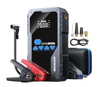 AUTOONE 5000A Jump Starter with Air Compressor (All Gas/10L Diesel), 150PSI Car Battery Jump Starter Portable, Jump Box Tyre Inflator with LED Torch, LCD Display, Storage Case