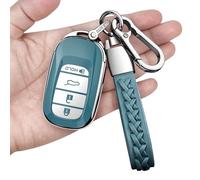 Autophone for Honda Key Fob Cover with Keychain Soft TPU 360 Degree Protection Key Shell Case for 2022 2023 2024 2025 2026 Accord Civic HR-V CR-V Pilot Passport Sport SI EX EX-L Touring（Storm Blue）