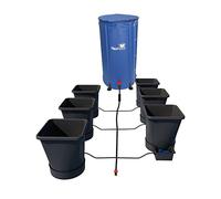 AutoPot 6 Pot XL System with 6.6 Gallon Pots and 25 Gallon FlexiTank - Self-Watering, Gravity-Fed Hydroponic System - Indoor, Blacl