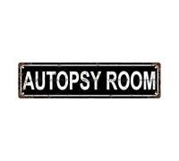 AUTOPSY ROOM Space Vintage Metal Tin Sign, Street Sign, Home Decor, Room Decor, Wall Decor, Bathroom Decor, Bar Decor, Cafe Decor, Garage Decor, 16 x 4 Inch