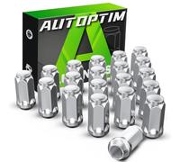 AUTOPTIM 1/2-20 Lug Nuts - Replacement for Ford Explorer Jeep Grand Cherokee Wrangler Liberty Commander Lincoln MKX and More Chrome 20PCS Aftermarket Wheel One Piece Closed End Long Nut