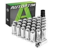 AUTOPTIM 9/16-18 32PCS Lug Nuts - Replacement for 2002-2010 Dodge Ram 1500, 1994-2011 Ram 2500/3500 Aftermarket 9/16 x 18 Wheel Closed End Lug Nuts, Chrome 3/4"(19mm) Hex, 2"(50mm) Tall Tire Nuts