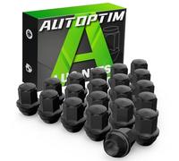 AUTOPTIM M14x1.5 OEM Lug Nuts - Replacement for Ford Mustang Edge Explorer MKX MKZ Aviator Factory Wheel, Black 13/16" 21mm Hex, 20 PCS One-Piece Auti-Rust Tire Lug Nuts, OE#ACPZ-1012-M 611-007