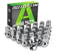 AUTOPTIM M14x2.0 Lug Nuts - Replacement for 2004-2014 Ford F150, 2003-2014 Ford Expedition, OEM Factory Style, Chrome 21mm Hex 2.17" Tall, Closed End Wheel Lug Nuts (24pcs)