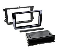 Autoradio Bezel 1-DIN Installation Frame Piano Gloss Black for VW EOS 1F