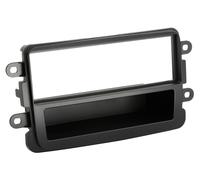 Autoradio Fascia 1-DIN Mounting Frame Black for ACV Dacia Sandero 2 B8 SD