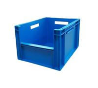 AUTORCE Euro Container Dolly Heavy Duty Linking 600x400mm 400kg SWL and Euro Industrial Plastic Storage Box, 20Lt and 63Lt Container Crate (20 LT Plastic Box - Blue)