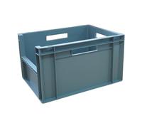 AUTORCE Euro Container Dolly Heavy Duty Linking 600x400mm 400kg SWL and Euro Industrial Plastic Storage Box, 20Lt and 63Lt Container Crate (20 LT Plastic Box - Grey)