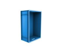 AUTORCE Euro Stacking Industrial Plastic Storage Boxes - 20Lt, 46Lt, 66 Lt Blue or Grey Heavy Duty Container Crate Box (46 Litres - 60x40x23 cm - BLUE)