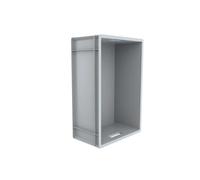 AUTORCE Euro Stacking Industrial Plastic Storage Boxes - 20Lt, 46Lt, 66 Lt Blue or Grey Heavy Duty Container Crate Box (46 Litres - 60x40x23 cm - GREY)