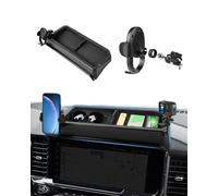 Autorder Car Phone Holder for 2022-2026 Chevy Chevrolet Silverado/GMC Sierra 1500 Accessories Center Console Dash Organizer with 2 Expansion Ports Hands-Free 360 Degree Rotation Phone Mount