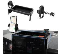 Autorder Car Phone Holder for Toyota Tacoma 2024-2025 2026 Accessories Center Console Dash Organizer with 2 Expansion Ports Hands-Free 360 Degree Rotation Phone Mount(Only for 14-Inch Screen)