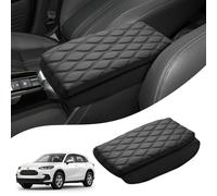 Autorder Center Console Cover for 2023-2025 2026 Honda HRV HR-V Accessories Armrest Cushion Cover Nappa Leather Middle Console Covers HRV Console Cushion Pad Anti-Scratch