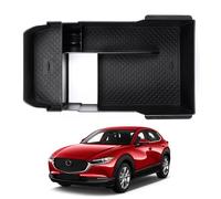 Autorder Center Console Organizer for Mazda CX-30 CX30 2020 2021 2022 2023 2024 Accessories Armrest Storage Box Secondary Insert Tray with Black Anti-slip Mat