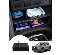 Autorder Center Console Organizer for Toyota Corolla Cross 2022 2023 2024 2025 Without Wireless Charger Accessories Armrest Storage Box Secondary Insert Tray Partition Panel Black(NOT for Corolla)