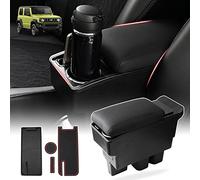 Autorder Center Console Storage Box for Suzuki Jimny JB64W/JB74W 2018-2025 Accessories Armrest Box Replacement with Cup Holder Insert