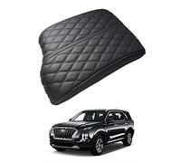 Autorder Custom Fit for Center Console Cover Hyundai Palisade 2020 2021 2022 2023 Accessories Armrest Covers Memory Foam Armrest Cushion Anti-Scratch Leather Protector Pad Black