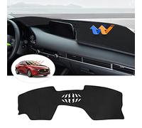 Autorder Dashboard Cover Mat for Mazda 3 2019-2024 Accessories Dash Cover Flannel Dash Mat Sunshade Glare UV Rays Protector (Without HUD)