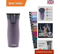 Autoseal Dark Plum Travel Mug - 470ml Leak-Proof Flask for On-the-Go Essentials