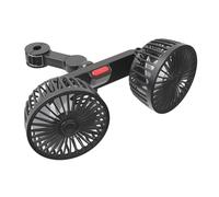 Autositz Ventilator - 25cm Tragbarer Luftkühler | ABS Material 360 Grad Drehbares Kühlgebläse, 3 Stufen Hochgeschwindigkeitslüfter für LKW Bagger Kräne und SUV mit 180cm Langem Kabel 1 Stück