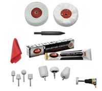 Autosol Stainless Steel Polish Polishing Kit 3" Polishing Wheels Drill Use 12pce