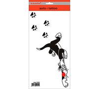 AutoStyle 1/06076 Cat Auto Decal Sticker Leopold + Traces 14X29 CM Red