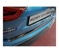 AutoStyle 2/45135 rear door sill protector Stainless Steel Qashqai II Facelift 2017- 'Ribs', Black