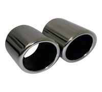 AutoStyle Exhaust finisher compatible with Audi//VW - double pipe - Ø2x75xL100mm - Connection ->73mm