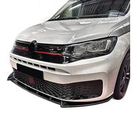 AutoStyle Front spoiler lip compatible with Volkswagen Caddy V 2020- (Glossy Black ABS)