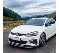 AutoStyle Front spoiler lip compatible with Volkswagen Golf VII (7.5) GTi/GTD/R/R-Line 2017-2019 (Glossy Black ABS)