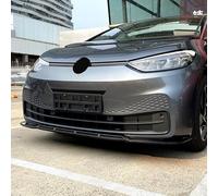 AutoStyle Front spoiler lip compatible with Volkswagen ID.3 2020- (Glossy Black ABS)