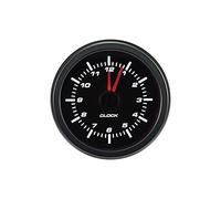 AutoStyle Performance Instrument Black Analog Clock Gauge 52mm