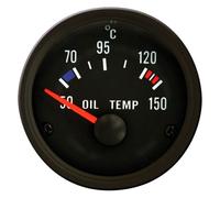 AutoStyle Performance Instrument Black Oil Temperature Gauge 50-150°C 52mm