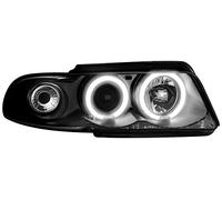 AutoStyle Set Headlights compatible with Audi A4 B5 1995-1998 - Black - incl. Indicators & Halos