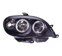 AutoStyle Set Headlights compatible with Citroën Saxo 2000-2003 - Black - incl. Halos
