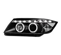 AutoStyle Set Headlights in DRL-Look compatible with BMW 3-Series E90/E91 2005-2008 - Black - incl. Indicators & Halos